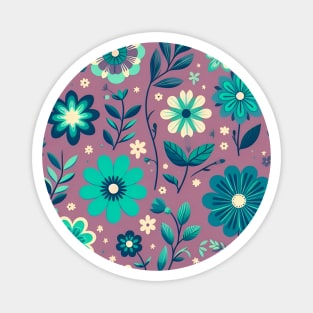 Purple Floral Magnet